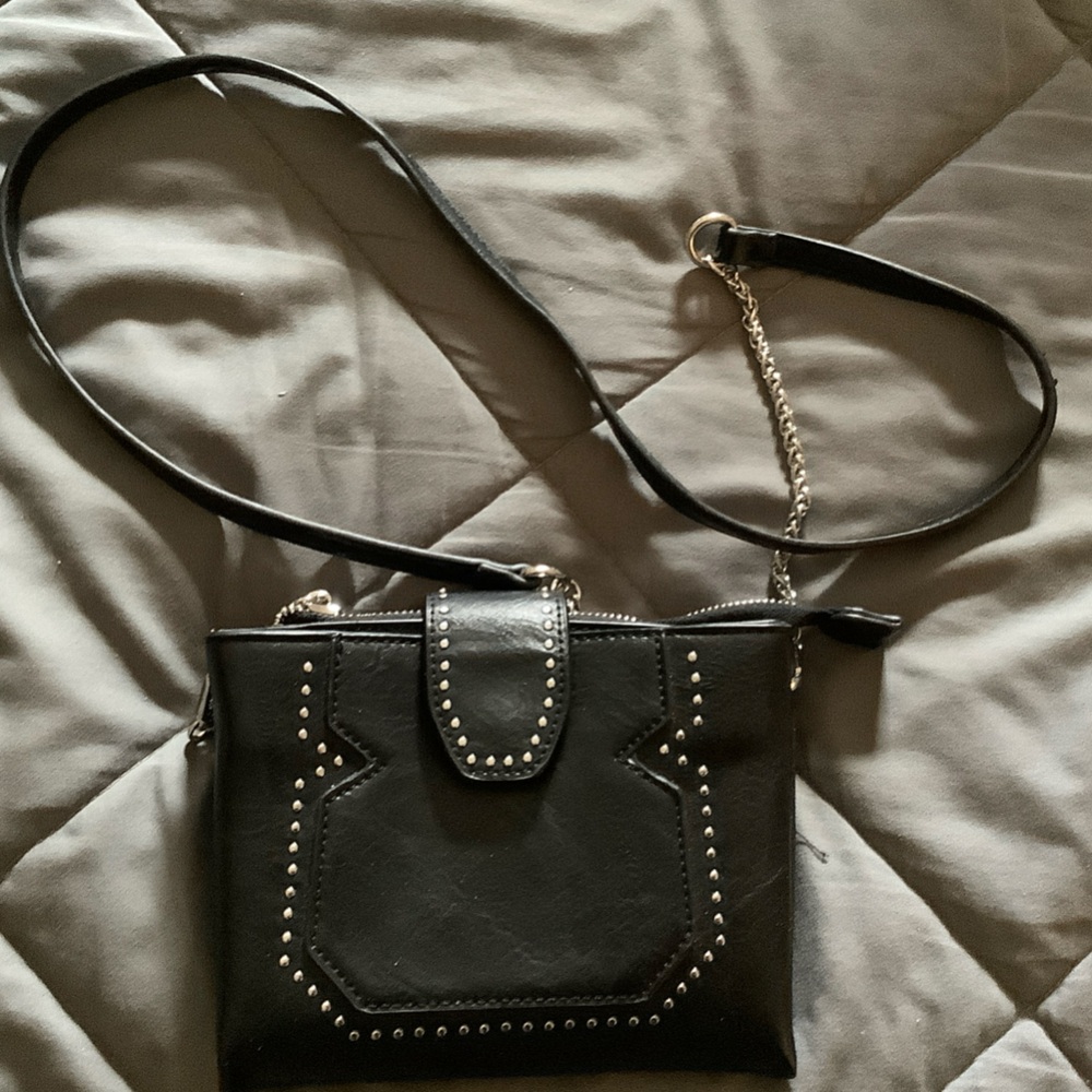 BCBGeneration Black Studded Wristlet
